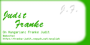 judit franke business card